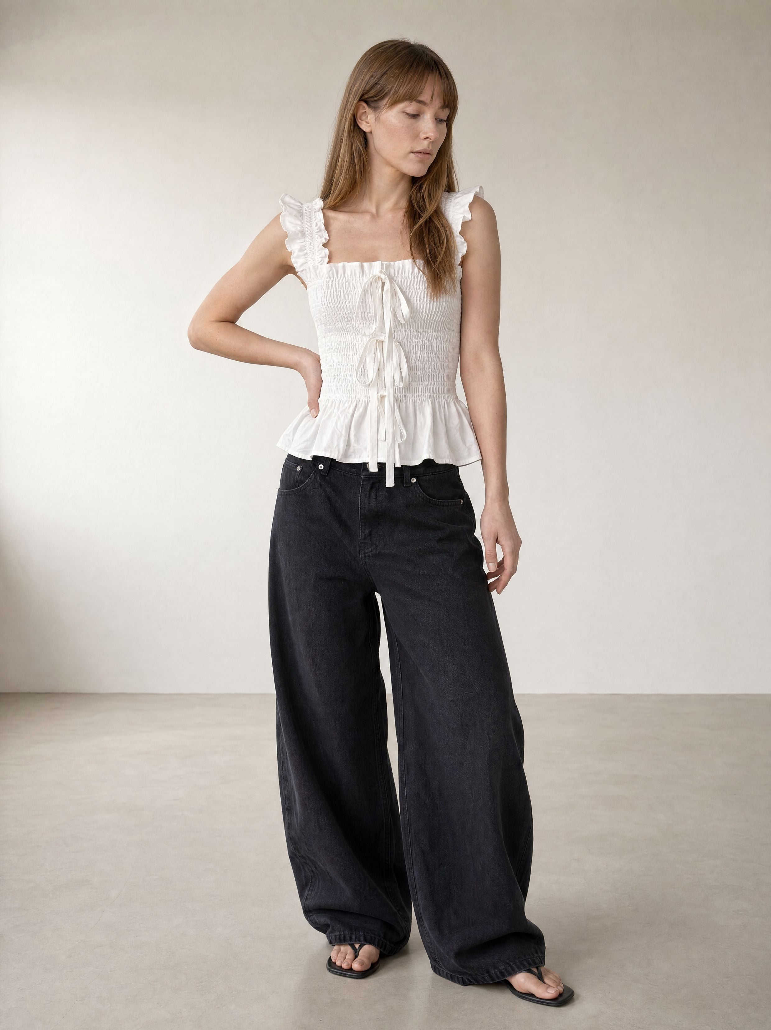 The Emma Smock Bow Top