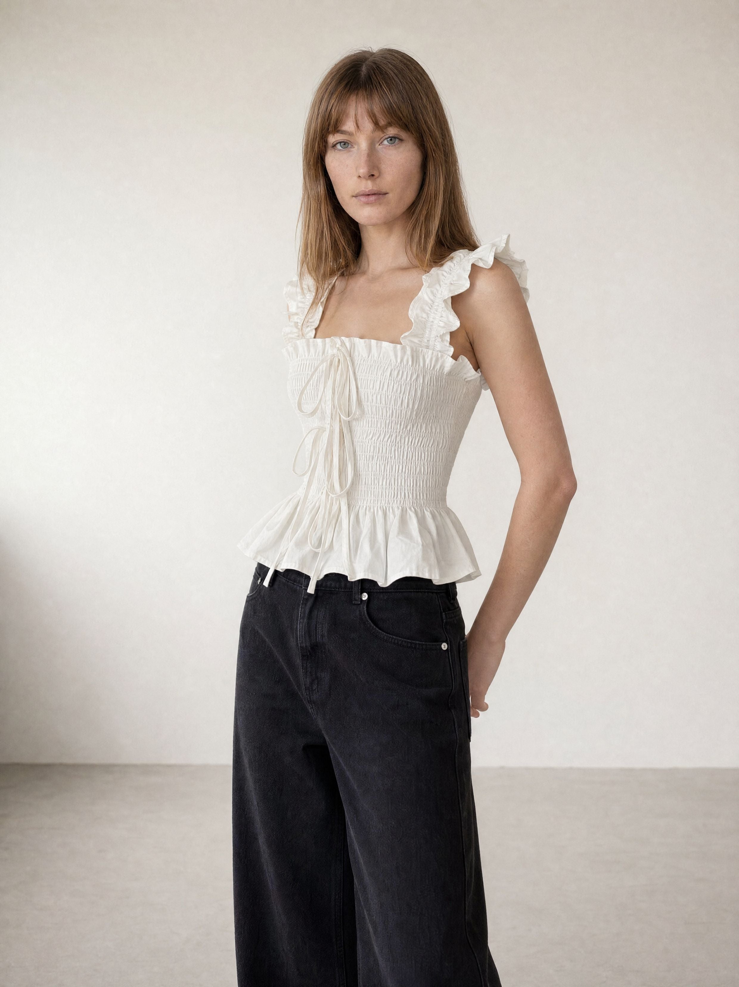 The Emma Smock Bow Top
