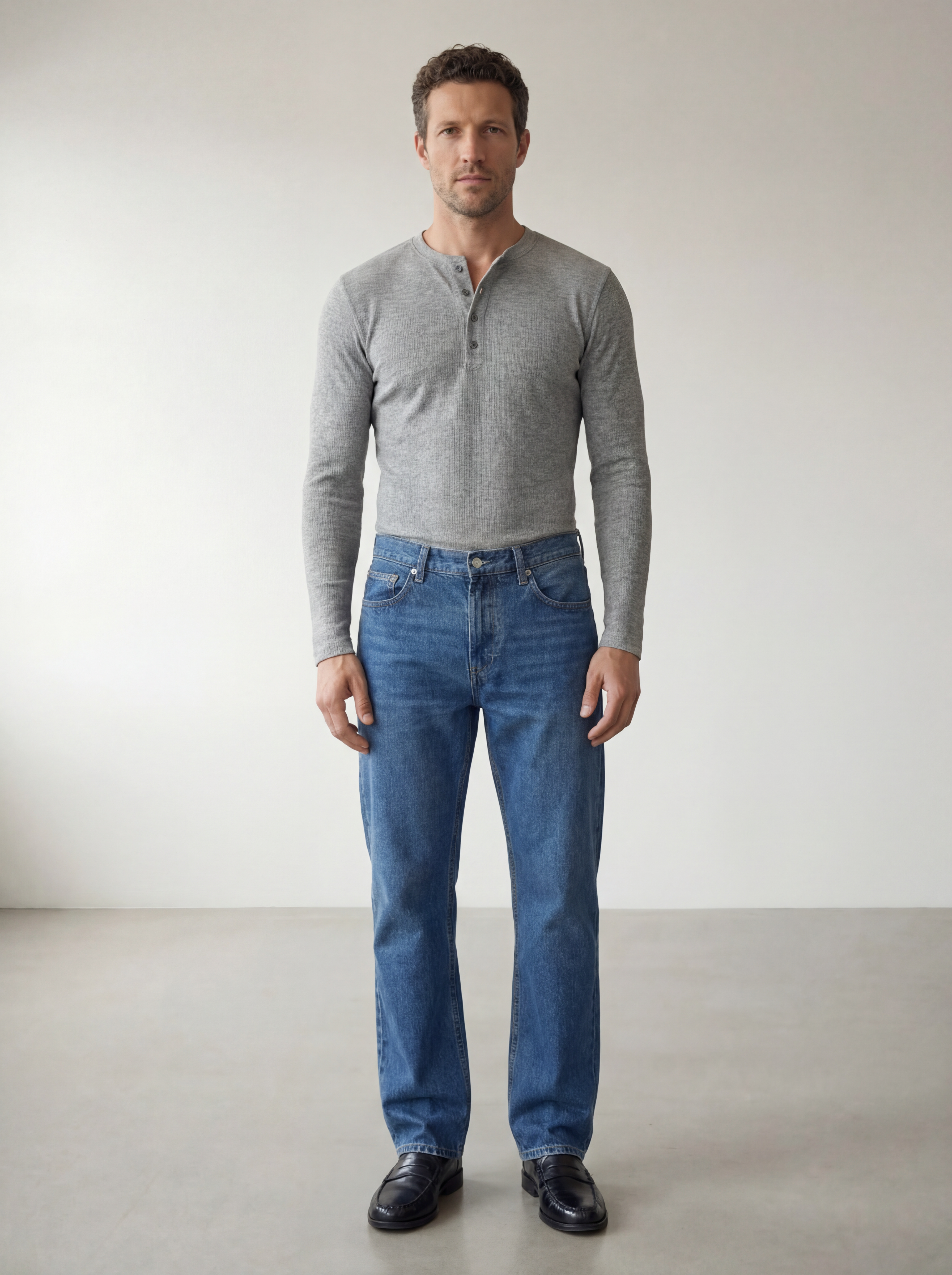 The Peter Muscle-Fit Henley Ribbed Shirt