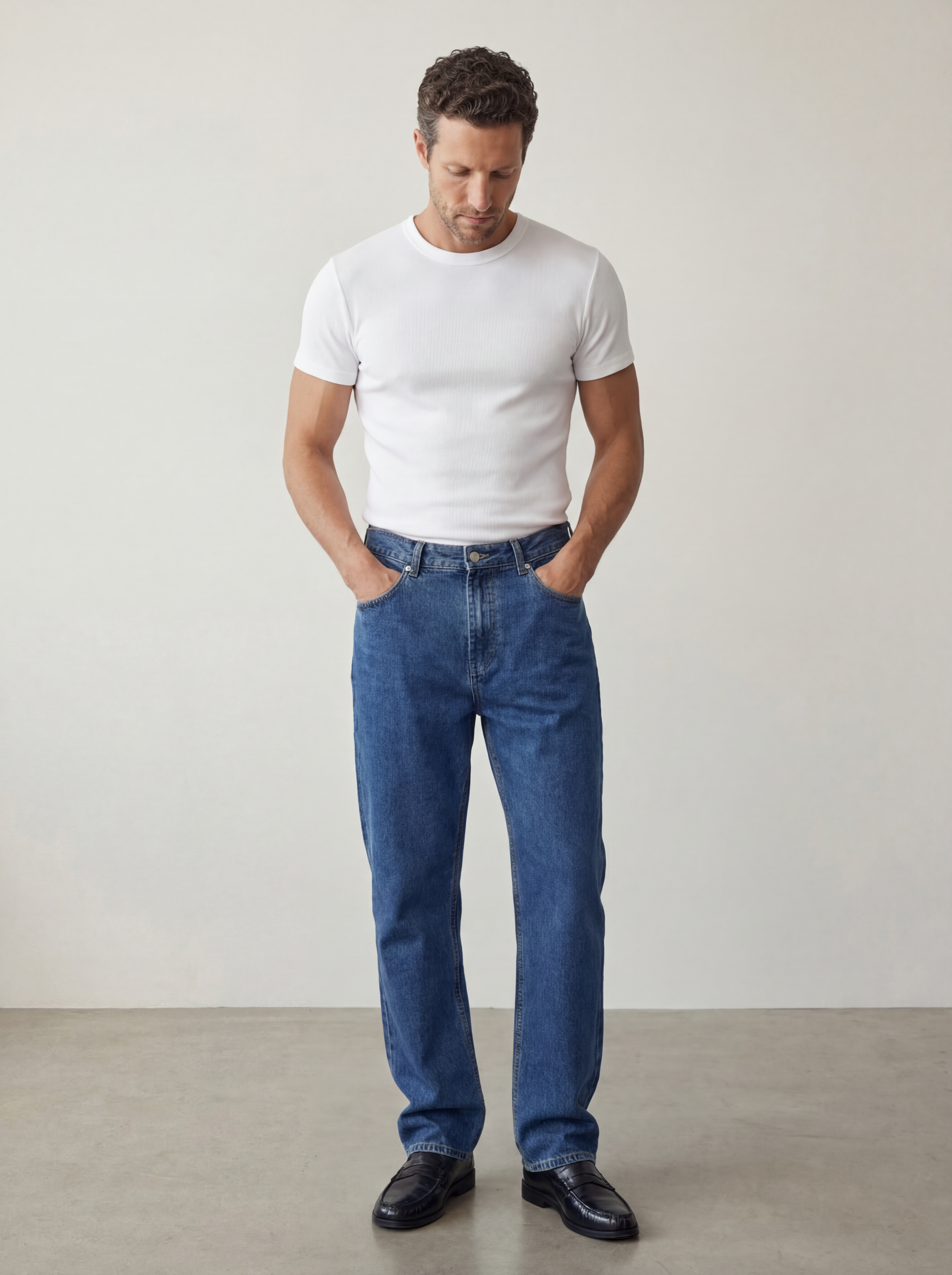 The Peter Muscle-Fit Ribbed T-shirt - White