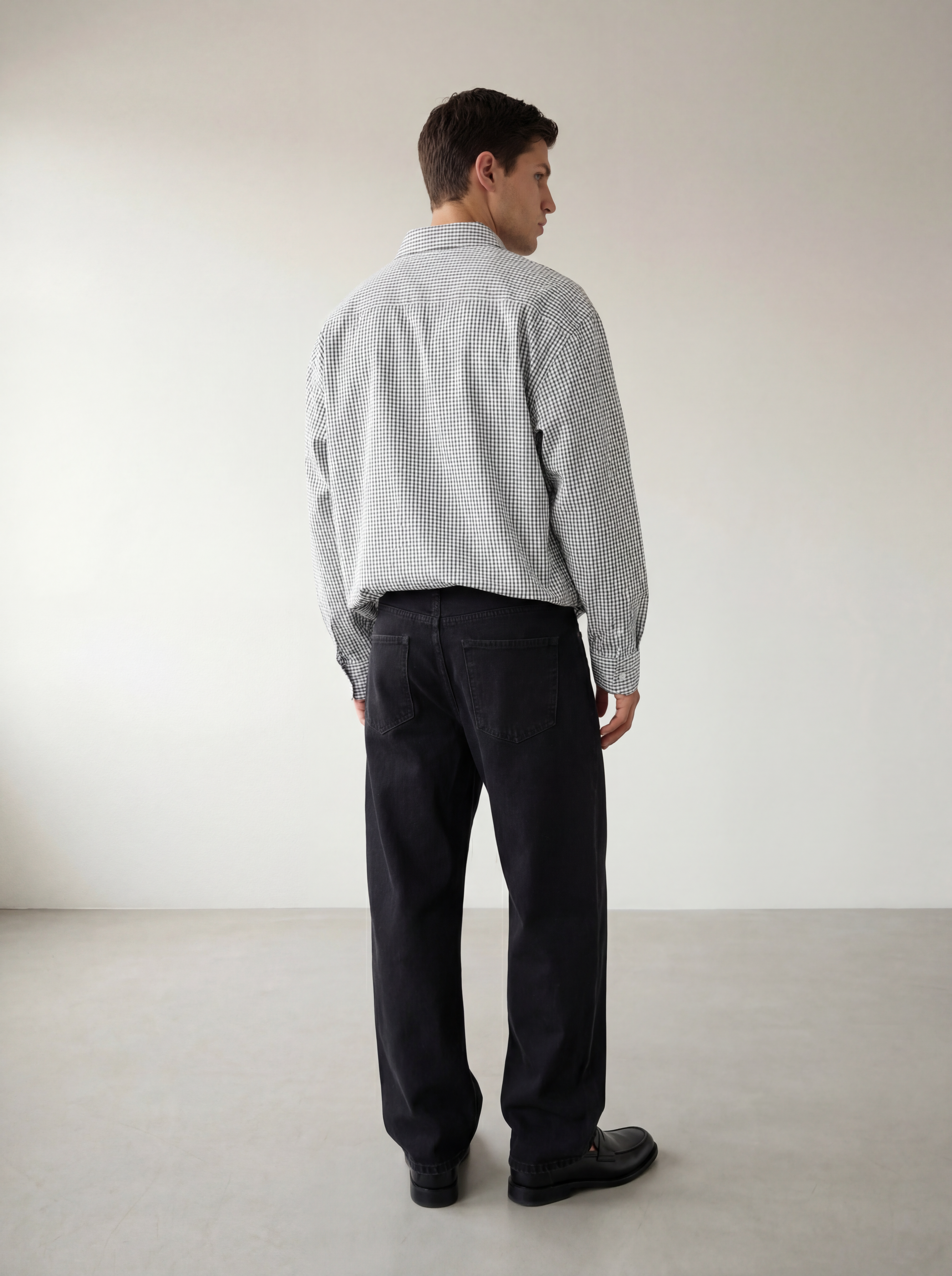 The Carl White Check Loose Shirt