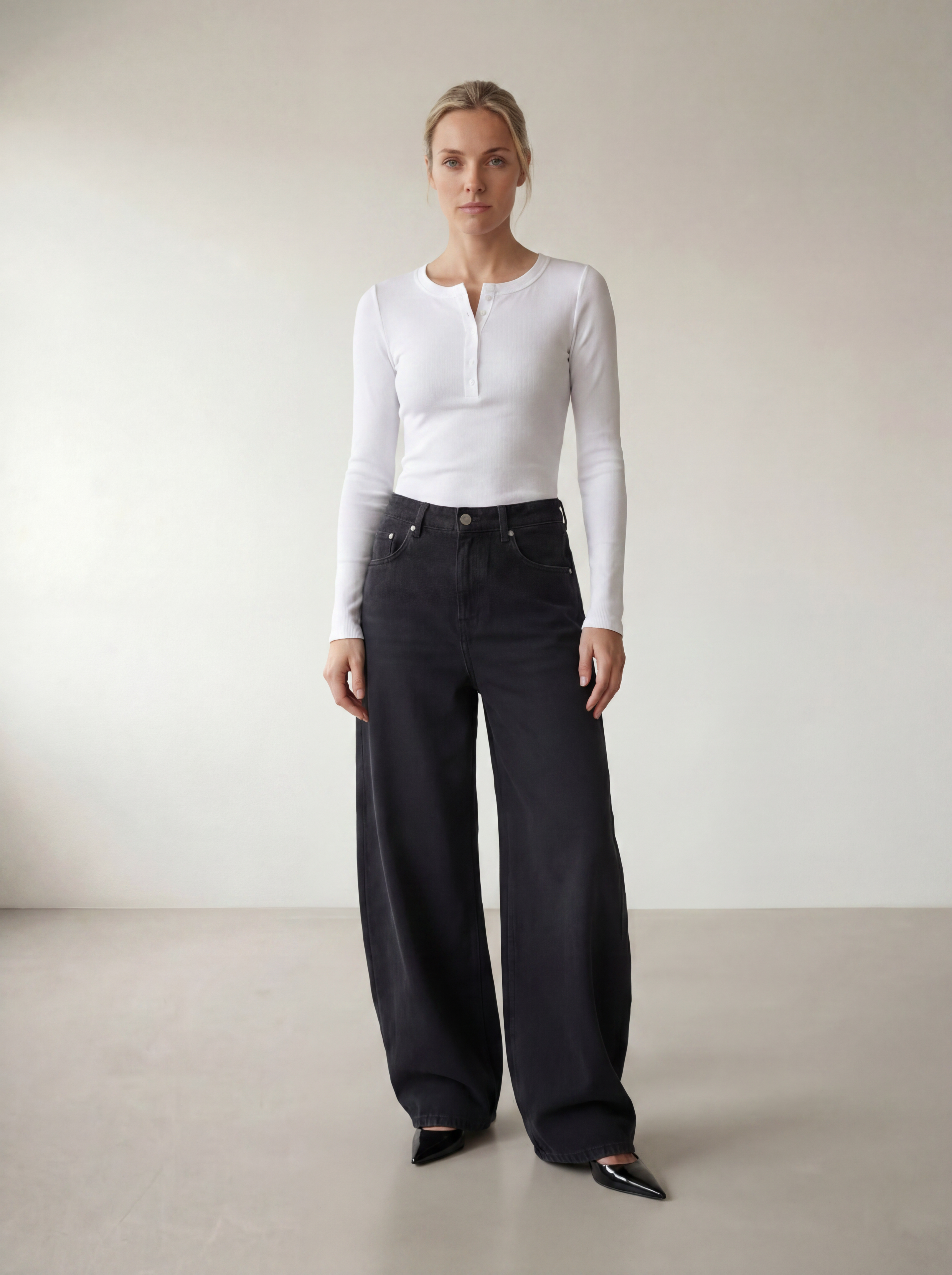 The Petra Henley Top - White