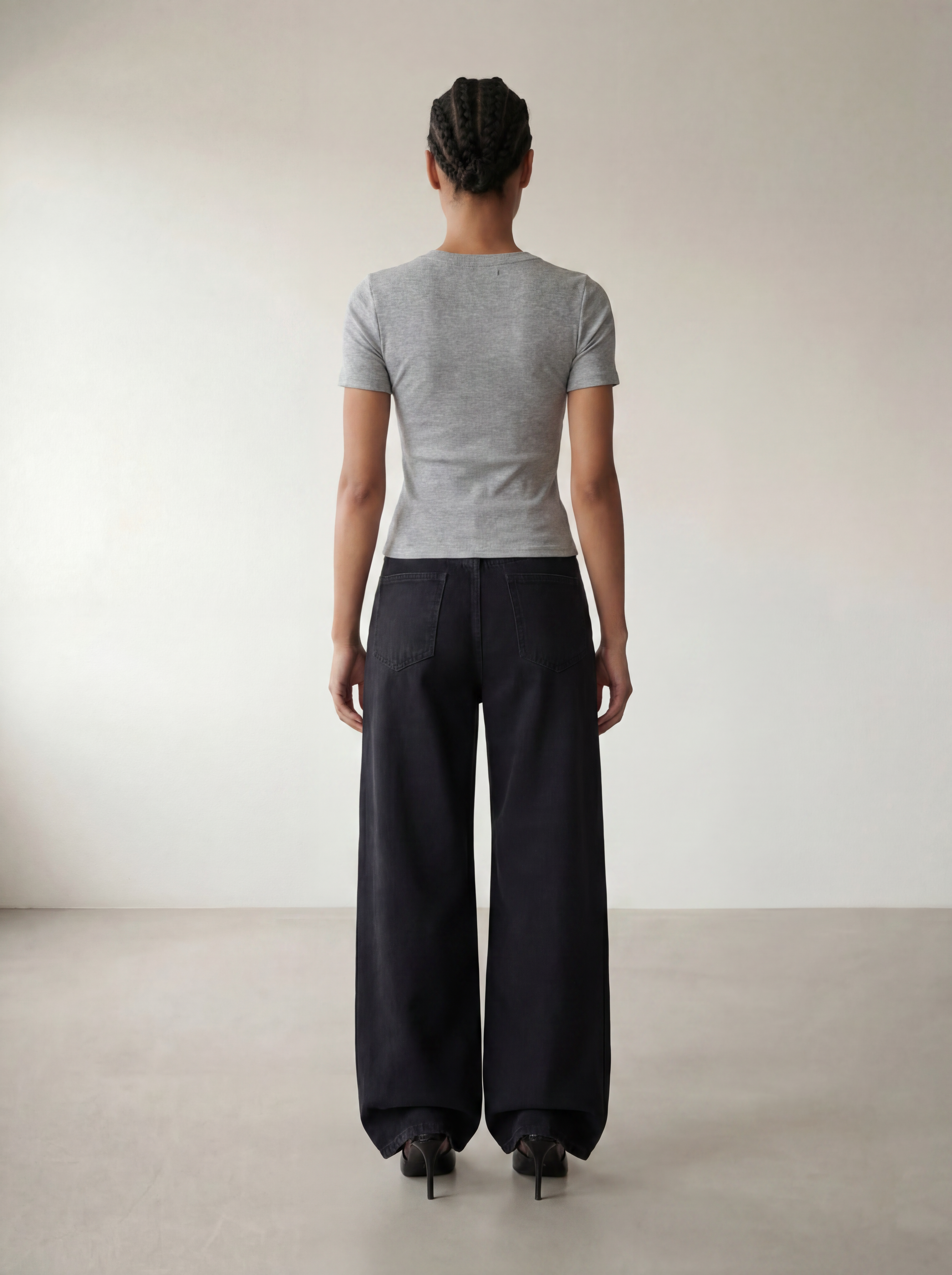The Petra T-shirt - Light Grey Melange